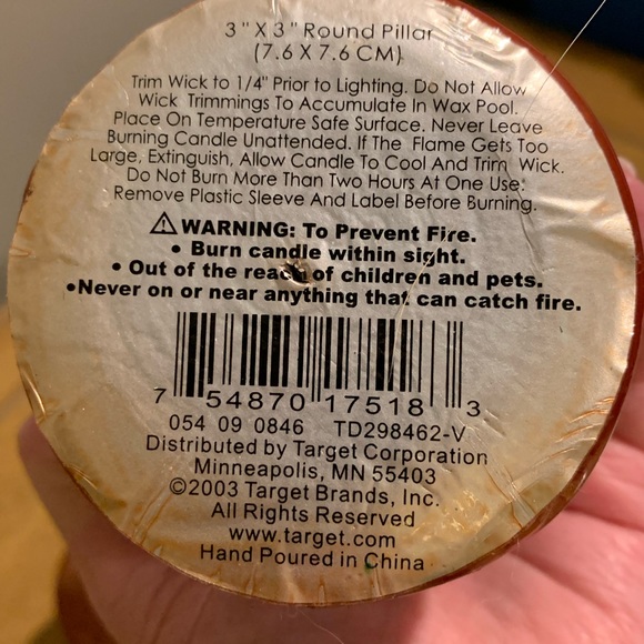 3 x 3 Round Pillar Candle Set,New, In Original Plastic, Used Only For Decoration - Picture 10 of 11